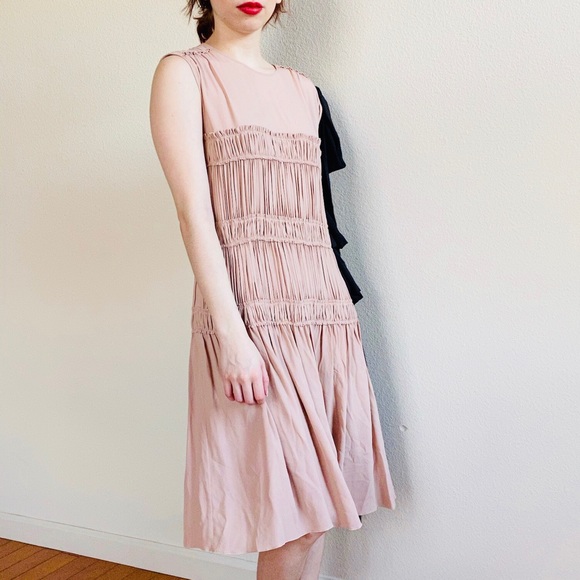 No. 21 Frilled Design Pink and Black Dress SZ 42 - Picture 6 of 11